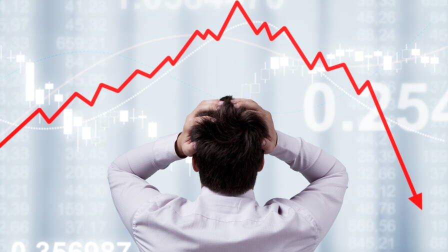 Krach on the stock market, investor in equity