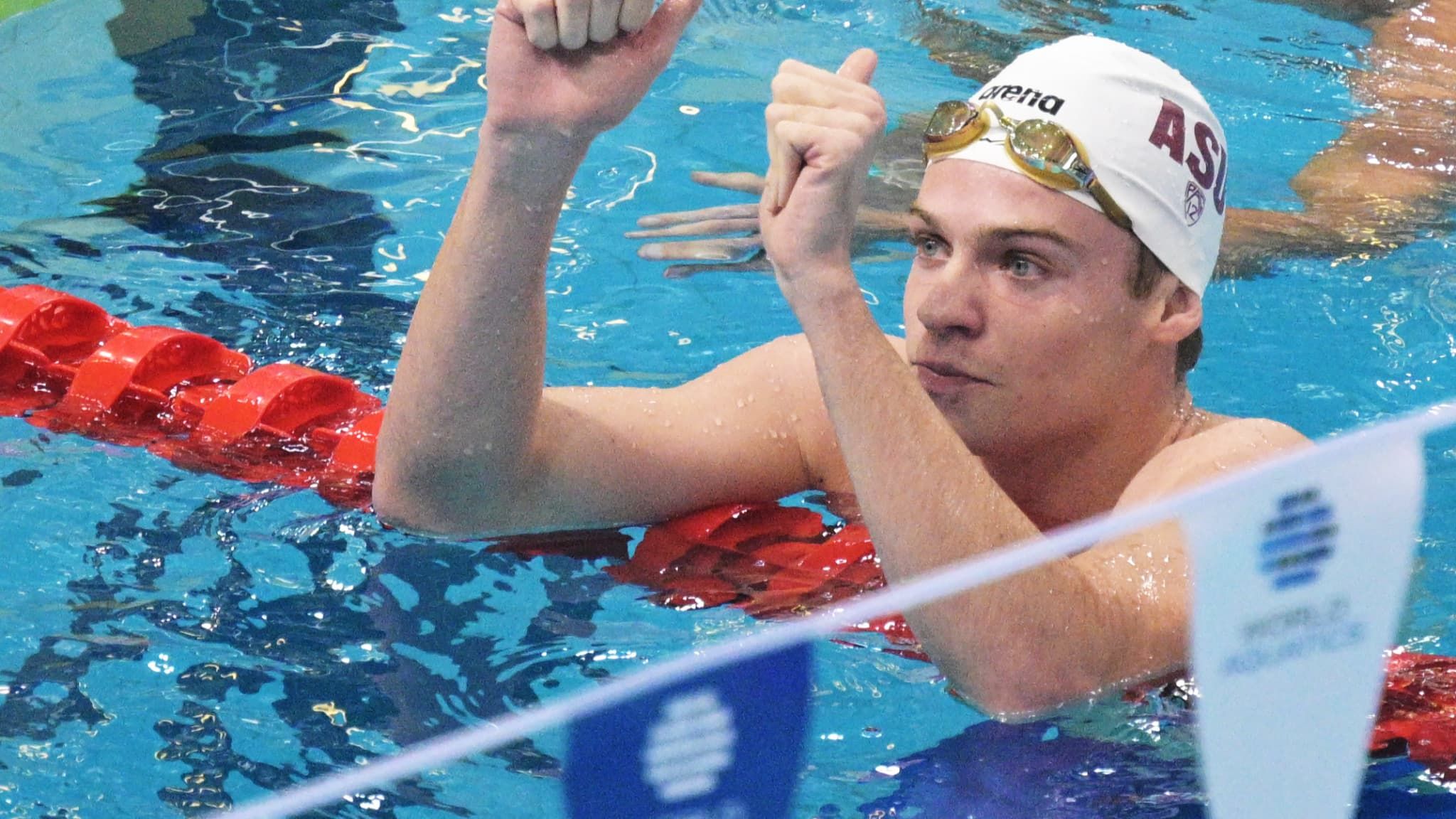 French swimming has to face exile to the United States of some of its swimmers, such as Léon Marchand. French swimming has to face exile to the United States of some of its swimmers, such as Léon Marchand.