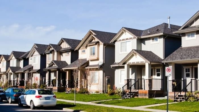 A row of houses.
