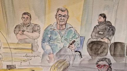 Dominique Pelicot, facing the Vaucluse criminal court, in Avignon, at the Mazan rape trial on October 3, 2024. (Elisabeth de Pourquery / France Televisions)