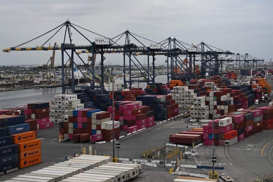 Containers in the port of Los Angeles.