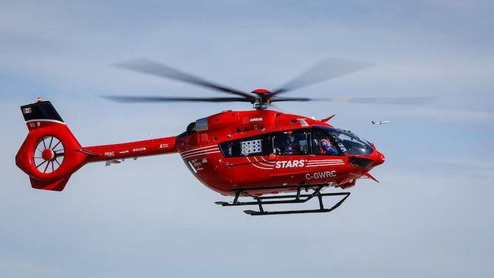 A stars air ambulance helicopter.