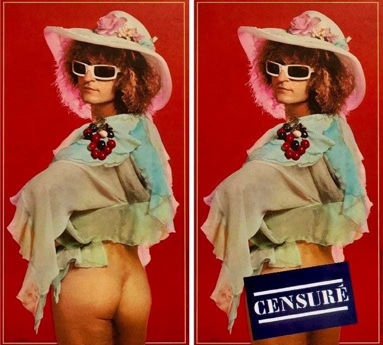 Placarded in Paris on October 2, 1972, the poster to announce the concerts of Michel Polnareff caused a scandal. The artist is sentenced to 60,000 French francs fine for modesty attack. A rectangle will then be added to its buttocks. Placarded in Paris on October 2, 1972, the poster to announce the concerts of Michel Polnareff caused a scandal. The artist is sentenced to 60,000 French francs fine for modesty attack. A rectangle will then be added to its buttocks.