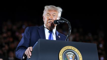 The President of the United States, Donald Trump, in Tuscaloosa (Alabama), on May 1, 2025. (Anna Moneymaker / Getty Images North America / AFP)