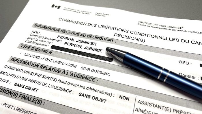 A document from the Conditional Liberations Commission of Canada.