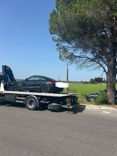 A checked car has 138 km/h instead of the 80 km/h that its driver should have observed.