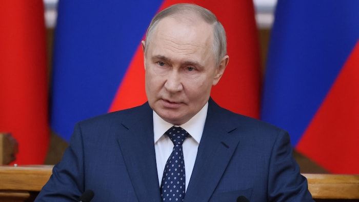 Russian President Vladimir Putin delivered a speech at the meeting of the Federal Assembly Council in Saint Petersburg, Russia, April 28, 2025.
