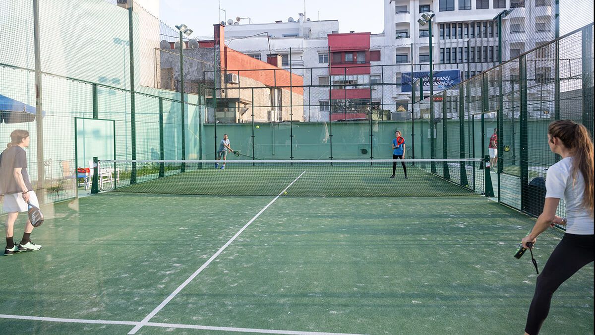 Padel tracks of the M'Sallah Garden sports club in the center of Tangier - Atalayar/Guillermo López