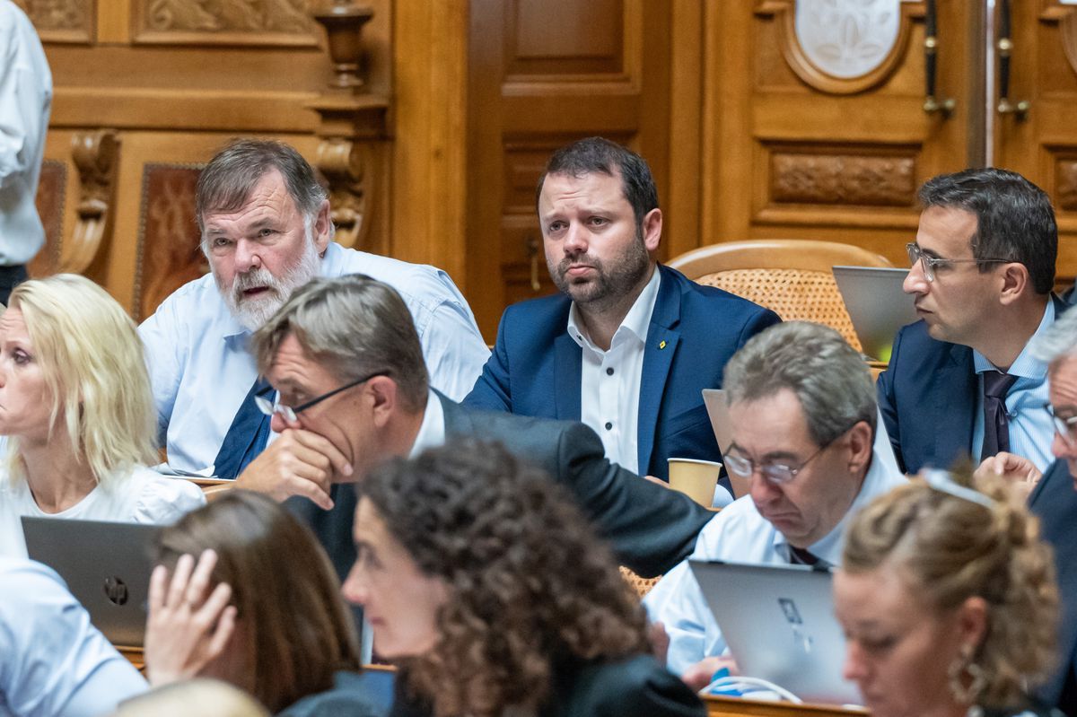 Simon Stadler from the party Die Mitt during the autumn session in the Bundeshaus, recorded on September 20, 2023. Simon Stadler from the party Die Mitt during the autumn session in the Bundeshaus, recorded on September 20, 2023.