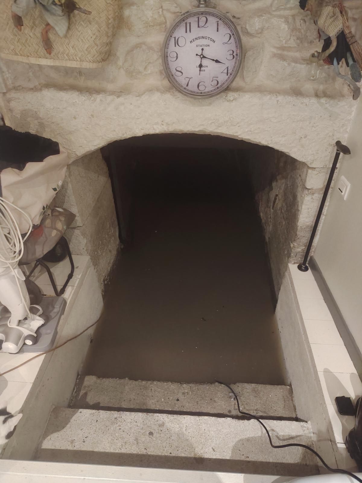 Despite the pumps, Marie saw the water engulf her cellar almost entirely, and not going far from her kitchen, here Tuesday, April 22.