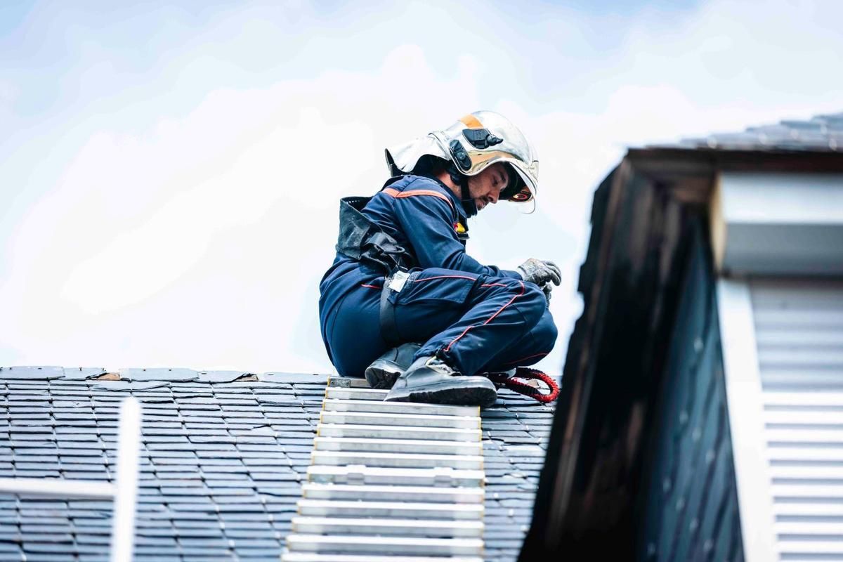 The firefighters helped residents secure dwellings.