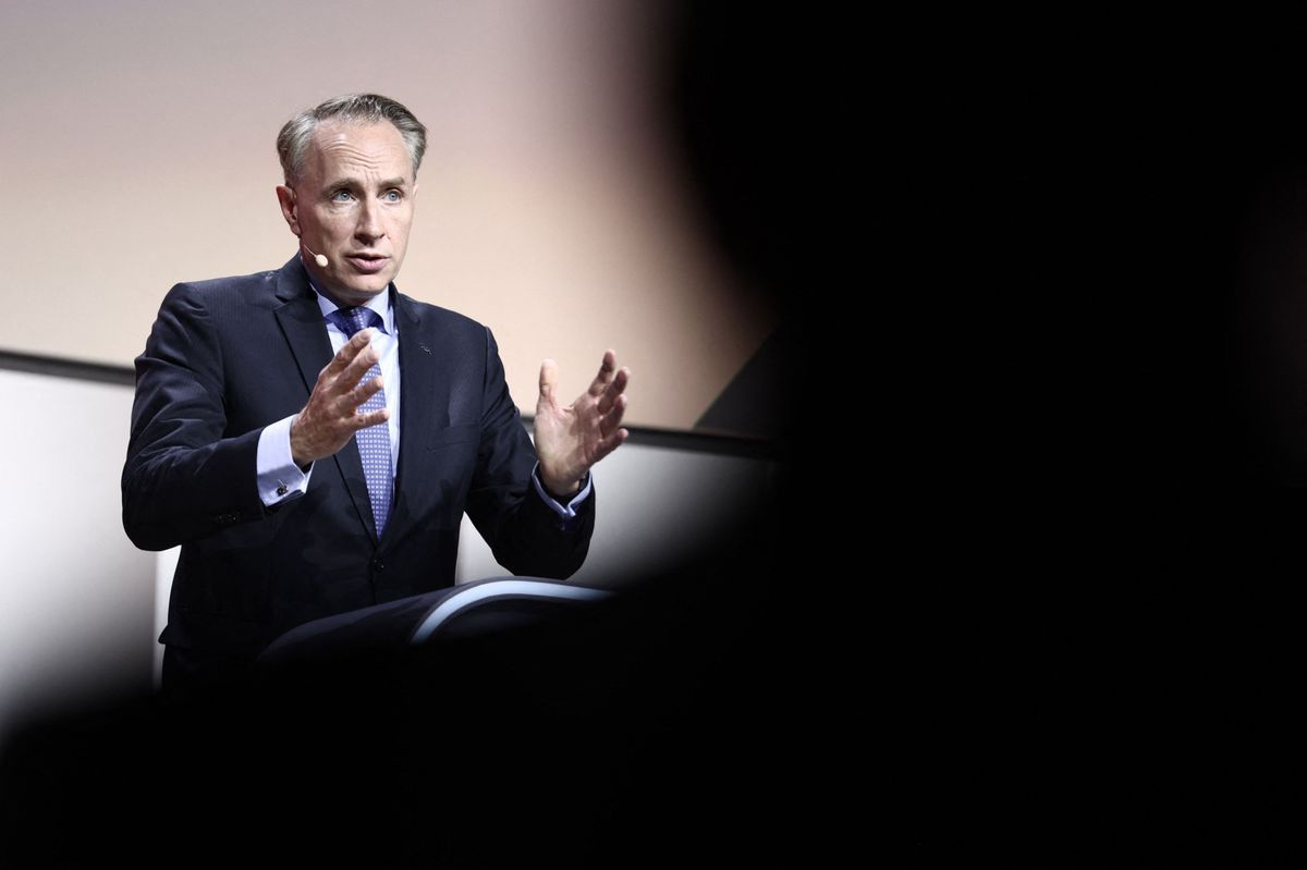 Thomas Buberl, CEO of Axa, speaks during the general meeting of the company in Paris on April 24, 2025. Thomas Buberl, CEO of Axa, speaks during the general meeting of the company in Paris on April 24, 2025.
