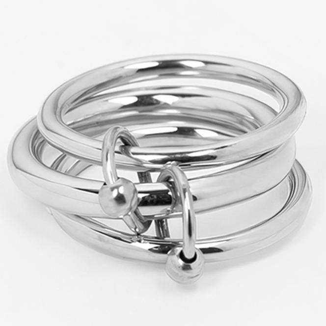 The link, YMU, silver 925 recycled rhodié.