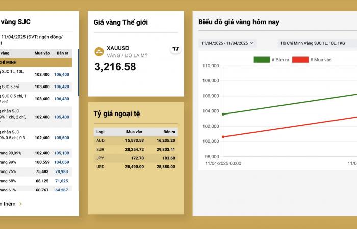 The price of Lingots and SJC gold rings exceeds 106 million VND – Canada