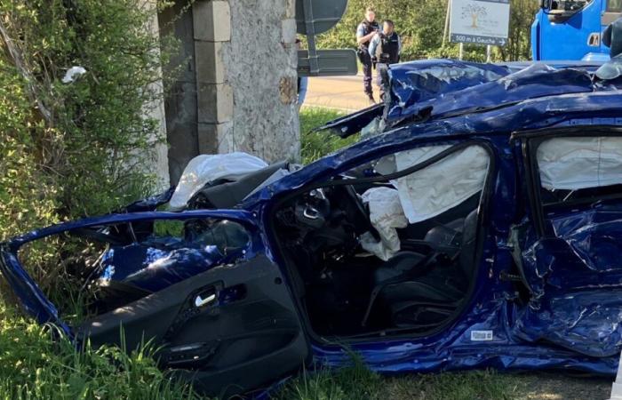 The N147 cut after a fatal accident – France