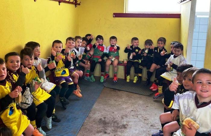The locker room of the Racing Club Alaric, the beating heart of local rugby