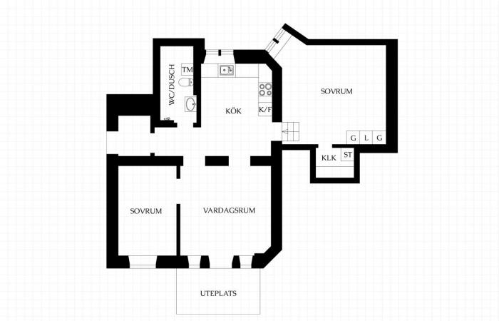 An 80m2 apartment with patio like a townhouse