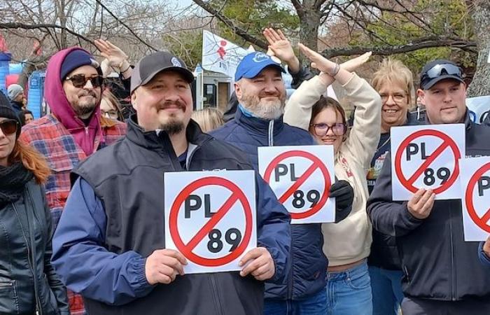 A rally in Rimouski against “austerity” decisions of the government
