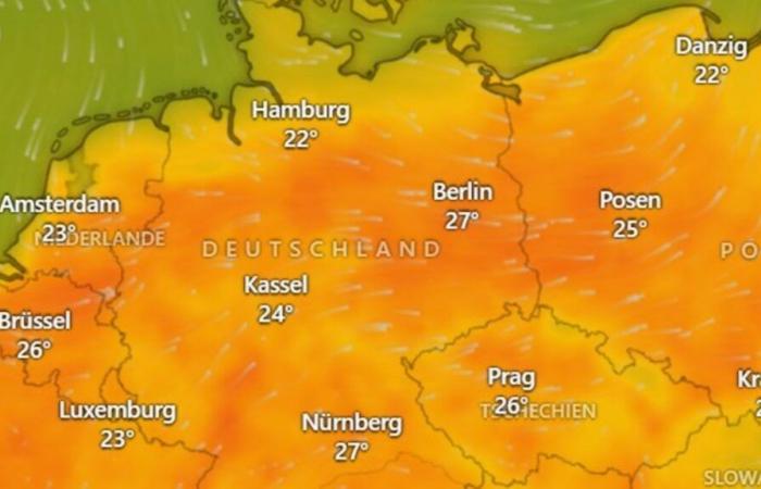 Thunderstorms in Germany: Live cards show the weather conditions