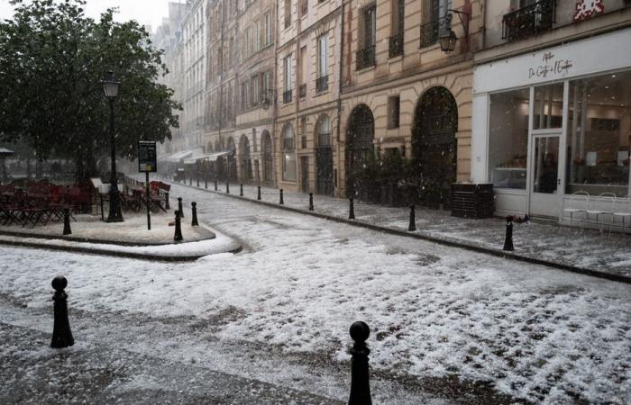 An important episode of hail touches Île-de-France