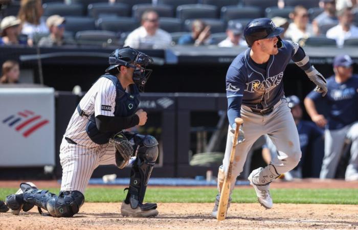 The Rays resume themselves at the end of the match thanks to the decisive exploits of Curtis Mead to end a series of four defeats against the Yankees during a dramatic confrontation.