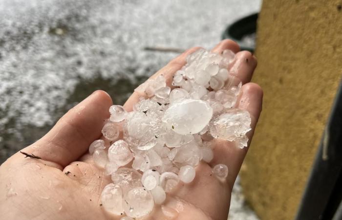 Thunderstorms in Béarn: hail fell in places this Saturday afternoon, with sometimes big hailstones