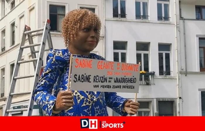 “Dignity has no paper”: Sabine, the first giant of undocumented migrants, was baptized in Brussels
