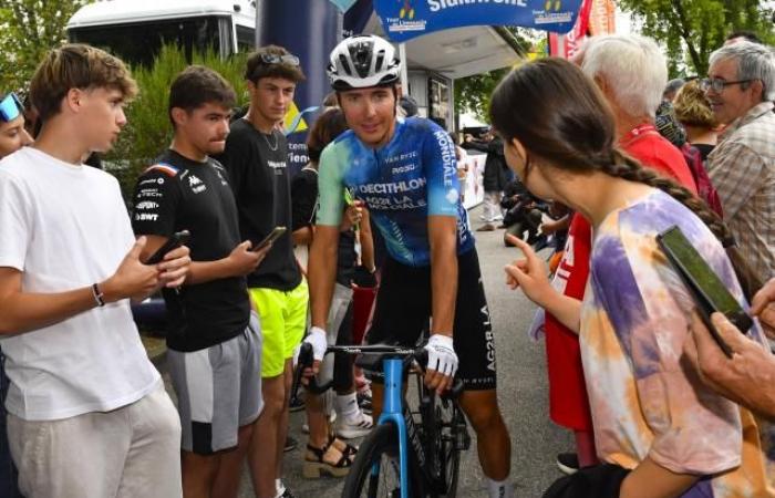 The recognition of the final time of the Romandie Tour with Benoît Cosnefroy