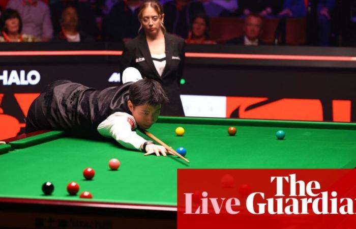 Zhao Xintong v Mark Williams: World Snooker Championship final – live | World Snooker Championship