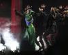 Lady Gaga sets fire during a free mega-concert on Copacabana beach in Rio de Janeiro